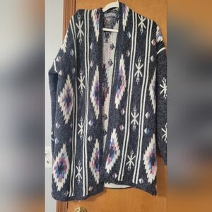 Geometric Patterned Cardigan